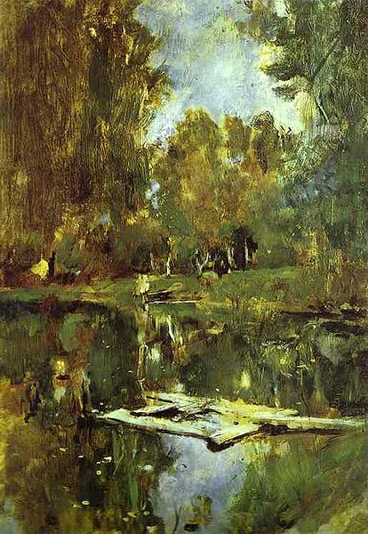 Pond in Abramtsevo. Study